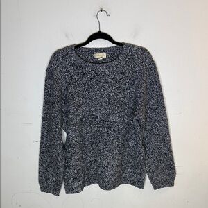 Appleseed's Black and White Crew Neck Sweater Size Large